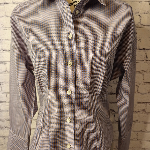 Heather Harlan size small womens multi colored striped fitted button up - Picture 9 of 12